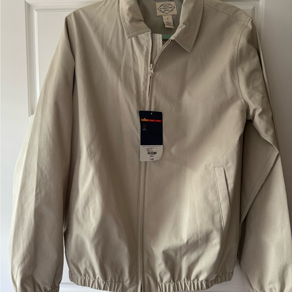 NWT St. John's Bay Men's Light Tan Jacket